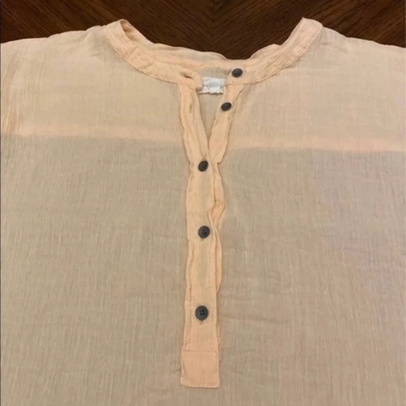 Lou & Grey Light Orange Blouse Medium - Picture 3 of 7